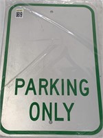 METAL REFLECTIVE PARKING SIGN 12x18IN