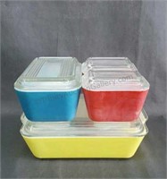 Mid Century Pyrex Multicolor Refrigerator Dish Set