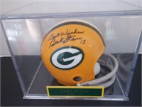 BART STARR SIGNED AUTO PACKERS MINI HELMET JSA