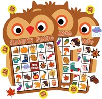 3 Pakcs Of SICOHOME Fall Bingo Card for Kids Adult