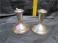 Pair of Towle Sterling Silver Weighted Candle