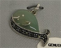 Sterling silver whale pendant
