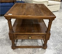 Century Furniture Oak Lamp Table