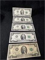 $2.00 dollar bills