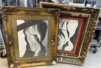 2 Antique frames with sketches