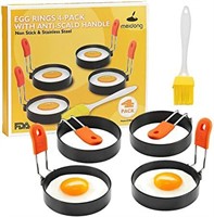 New Meidong Egg Ring 4 Pack Anti-Scald Non Stick