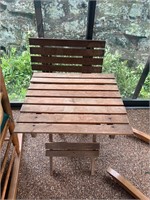 2 -wood folding  side tables
