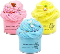 Butter Slime Kit 3 Pack Fidget Toy, Pink, Blue, Ye
