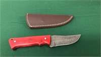 Custom Damascus Knife w/ Sheath
