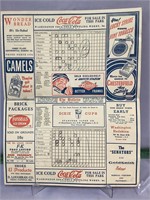 1944 Washington Senators Score Card