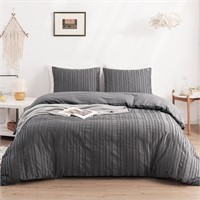 Gray Boho Duvet Cover Set King Size