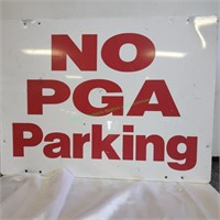 No PGA Parking Metal Sign