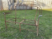 vintage metal bench