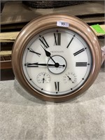 Copper Tone Metal Casing 24" Clock
