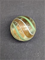 Green Lutz Gold Ribbon Marble