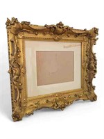 Antique Decorative Gilt Wood Picture Frame