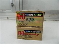 HORNADY CRITICAL DEFENSE 357 SIG 20 RD BOX 2X BID