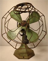 Vtg Arctic Aire Desk Fan Iron Base F. A. Smith