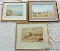 Victorian Watercolour Robin Hoods Bay Dated 1893