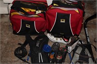 Lot of Biker's Travel Bags & Shoes