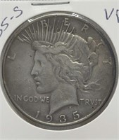 Of) 1935-s piece dollar condition VF