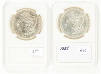 Coin 2 Morgan Silver Dollars 1885-P+1888-P/XF-AU