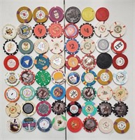 62 Mixed Foreign, Cruise, Indian, Vintage Chips