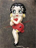 Vintage Betty Boop lighted wall sculpture