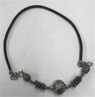Silver beaded necklace 20.1g