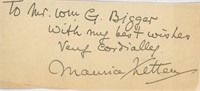 Maurice Ketten signed note