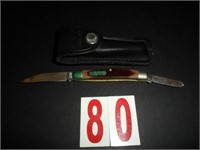 Buck Knife with Leather Sheath