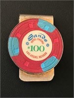 Sands Casino $100 dollar chip Money clip