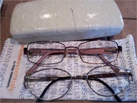 F - 2 PAIR PRESCRIPTION GLASSES & CASE (K34)