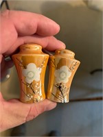 Brown Salt and Pepper Shakers Made in Japan