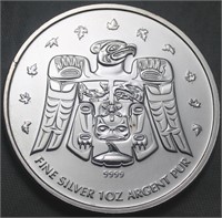 Canada $5 1oz Silver 2010 Olympics  Thunderbird