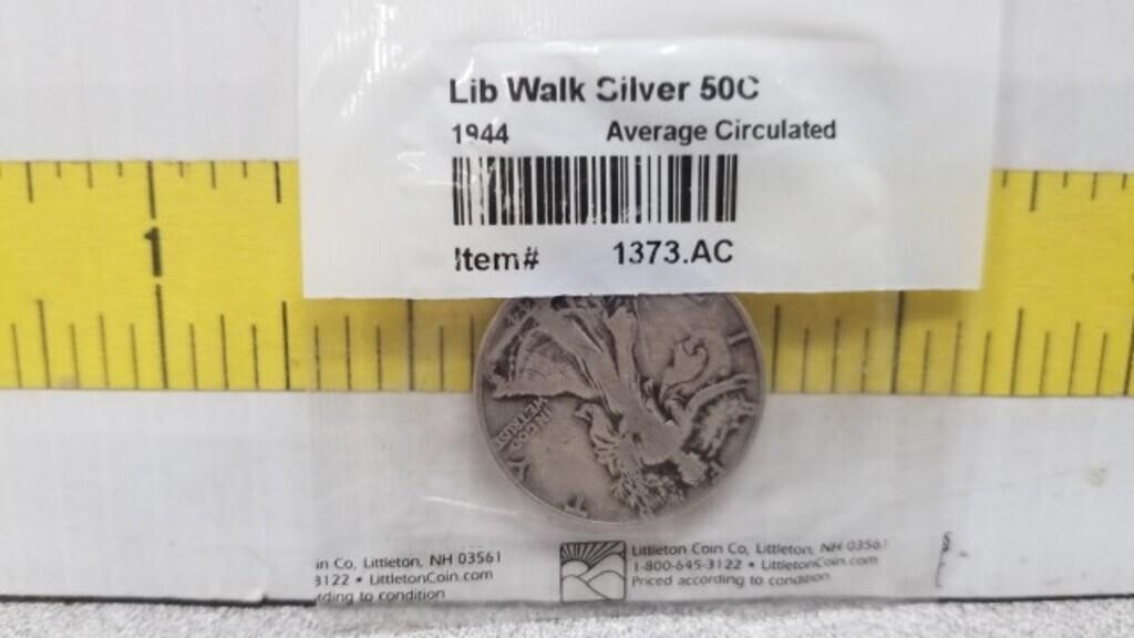 1944 Liberty Walking Silver Half Dollar