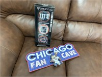 CHICAGO BEARS FLASHING LIGHT - FAN CAVE SIGN