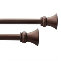 TE9528  Deco Window Extendable Curtain Rod, Brown,