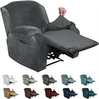 Plush Recliner Cover with Side Pocket