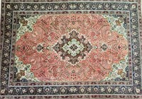 VERY RARE HAND KNOTTED PERSIAN WOOL TABRIZ RUG