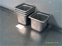 Lot of 4 Stainless Food Containers