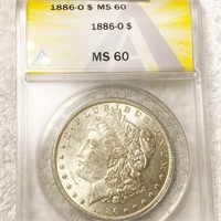 1886-O Morgan Silver Dollar ANACS - MS60