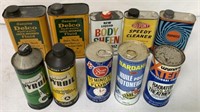 10 full mostly automotive products in cans