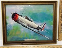 Vintage “North American AT - 6” Painting Framed