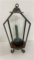 Vintage candle holder w/ glass encasing