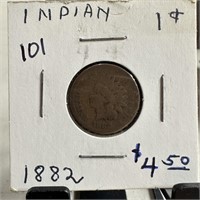 1882 INDIAN HEAD PENNY CENT