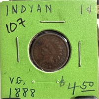 1888 INDIAN HEAD PENNY CENT