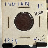 1887 INDIAN HEAD PENNY CENT