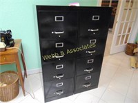 Two four drawer legal file cabinets