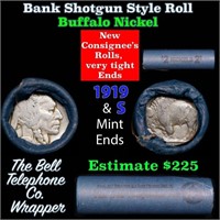 Buffalo Nickel Shotgun Roll in Old Bank Style 'Bel